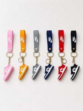 Sneaker Keychain Bundle Set 6 | Mini Shoe Charm Wristlet | Cute Accessories